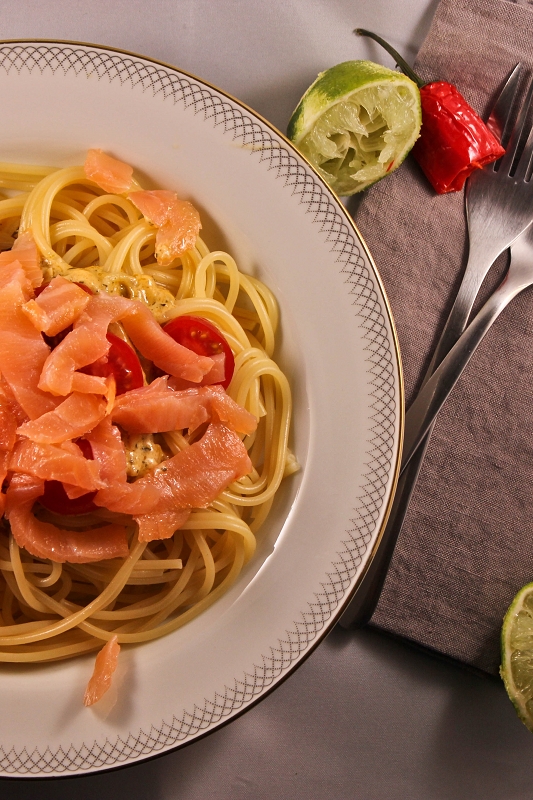 Food: Spaghetti mit Lachs-Sahne-Sauce | ÜberSee-Mädchen