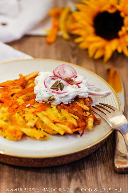 Rezept für Kürbis-Rösti mit Kartoffeln und Quark von ÜberSee-Mädchen Foodblog vom Bodensee Konstanz