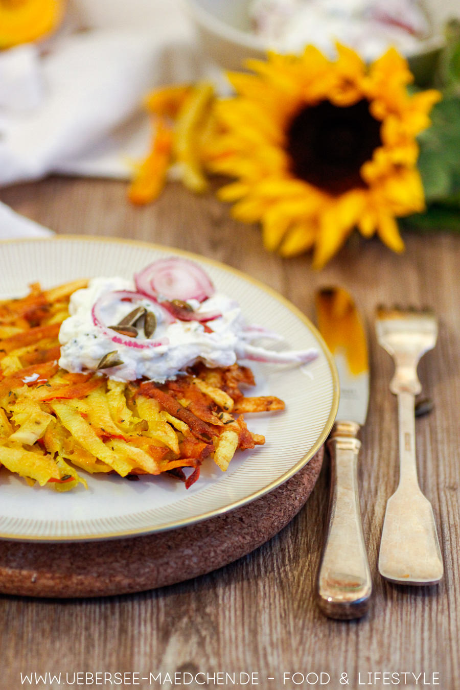 Rezept für Kürbis-Rösti mit Kartoffeln und Quark von ÜberSee-Mädchen Foodblog vom Bodensee Konstanz