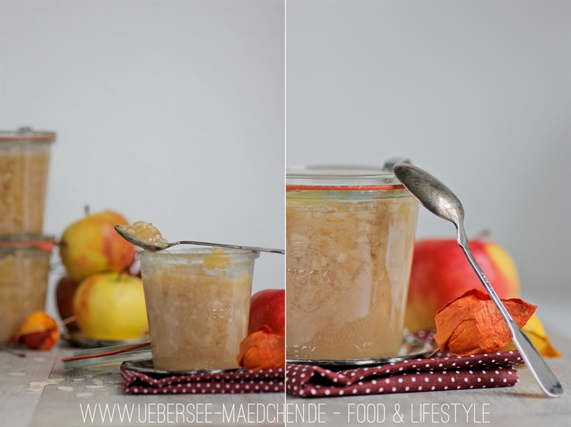 Rezept für Bratapfel-Marmelade als Weihnachts-Geschenk aus der Küche