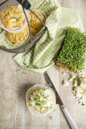Rezept für Picknick Zucchini-Muffins mit Feta
