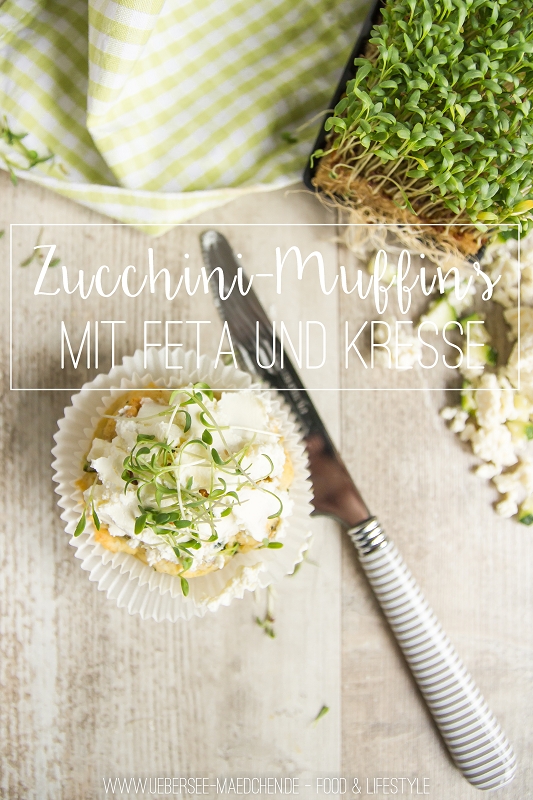 Rezept für herzhafte Muffins mit Zucchini und Feta