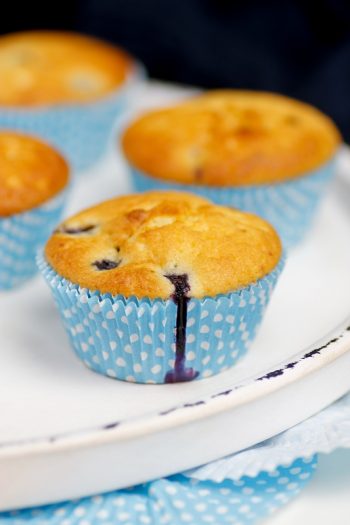 Rezept für saftige Blaubeer-Muffins