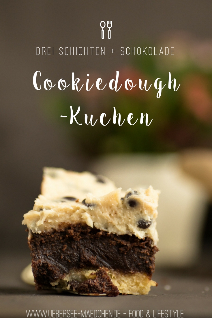 Cookiedough-Kuchen mit Brownie-Schicht Rezept aus der Lecker Bakery mit roher Keksteig von ÜberSee-Mädchen Foodblog Bodensee Überlingen