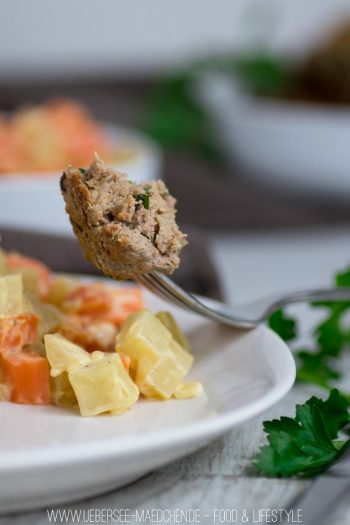 Kohlrabi-Möhren-Gemüse mit Frikadellen als Low-Carb-Gericht Rezept von ÜberSee-Mädchen der Foodblog vom Bodensee Überlingen