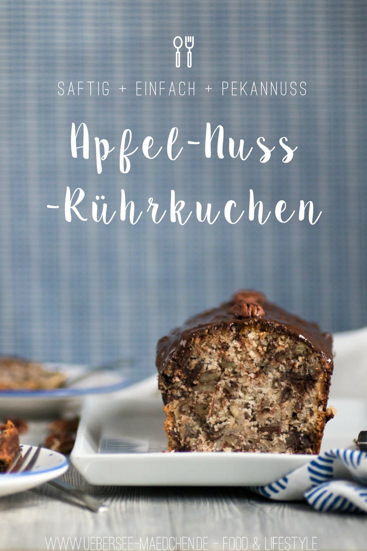 Pekannuss-Apfel-Rührkuchen Rezept von ÜberSee-Mädchen Foodblog vom Bodensee ÜBerlingen für InaIsst Hochge-Nuss