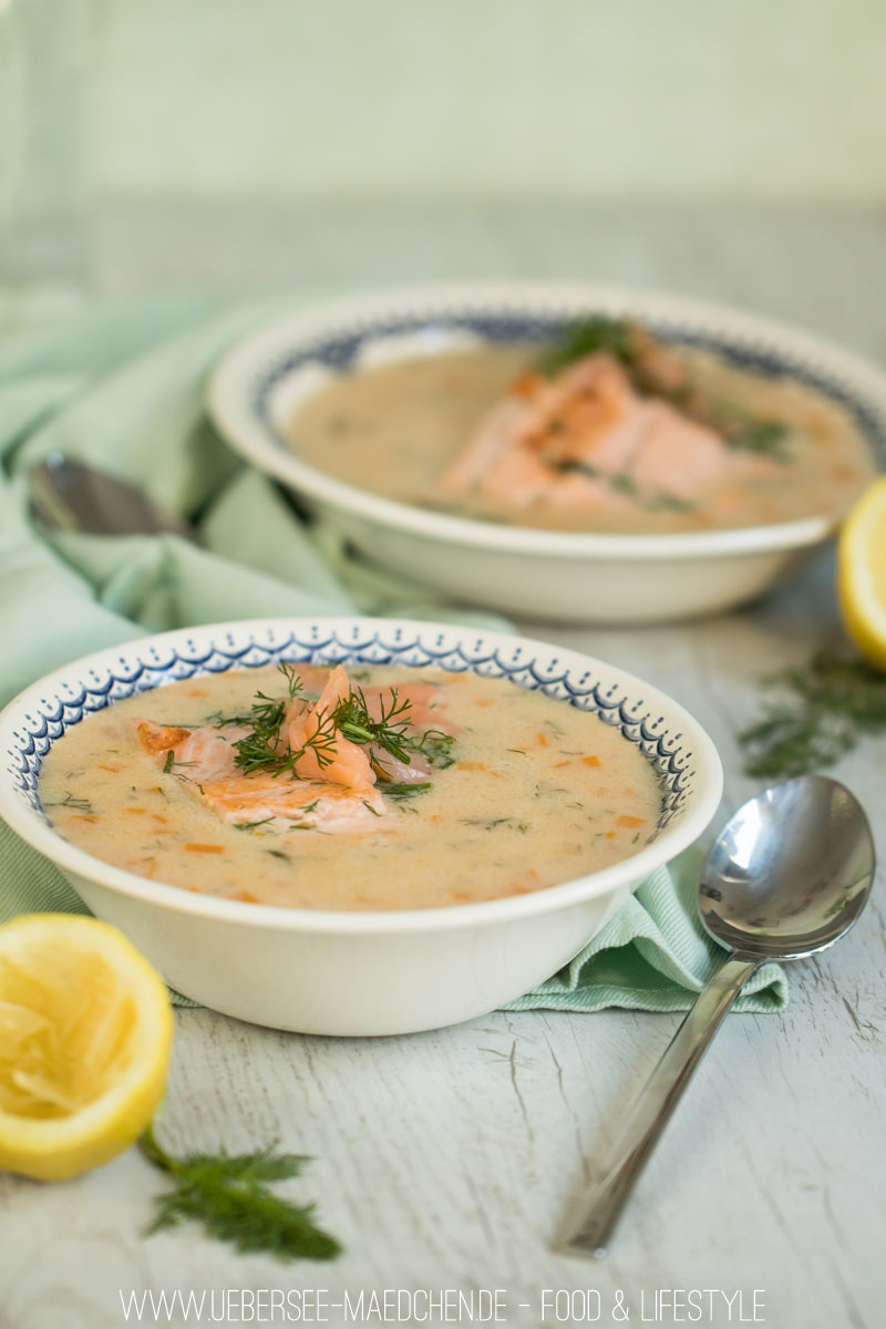Cremige Fischsuppe mit Lachs und Lachsforelle - ÜberSee-Mädchen