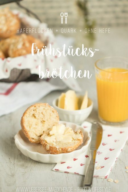 Haferflockenbrötchen mit Quark und ohne Hefe - ÜberSee-Mädchen