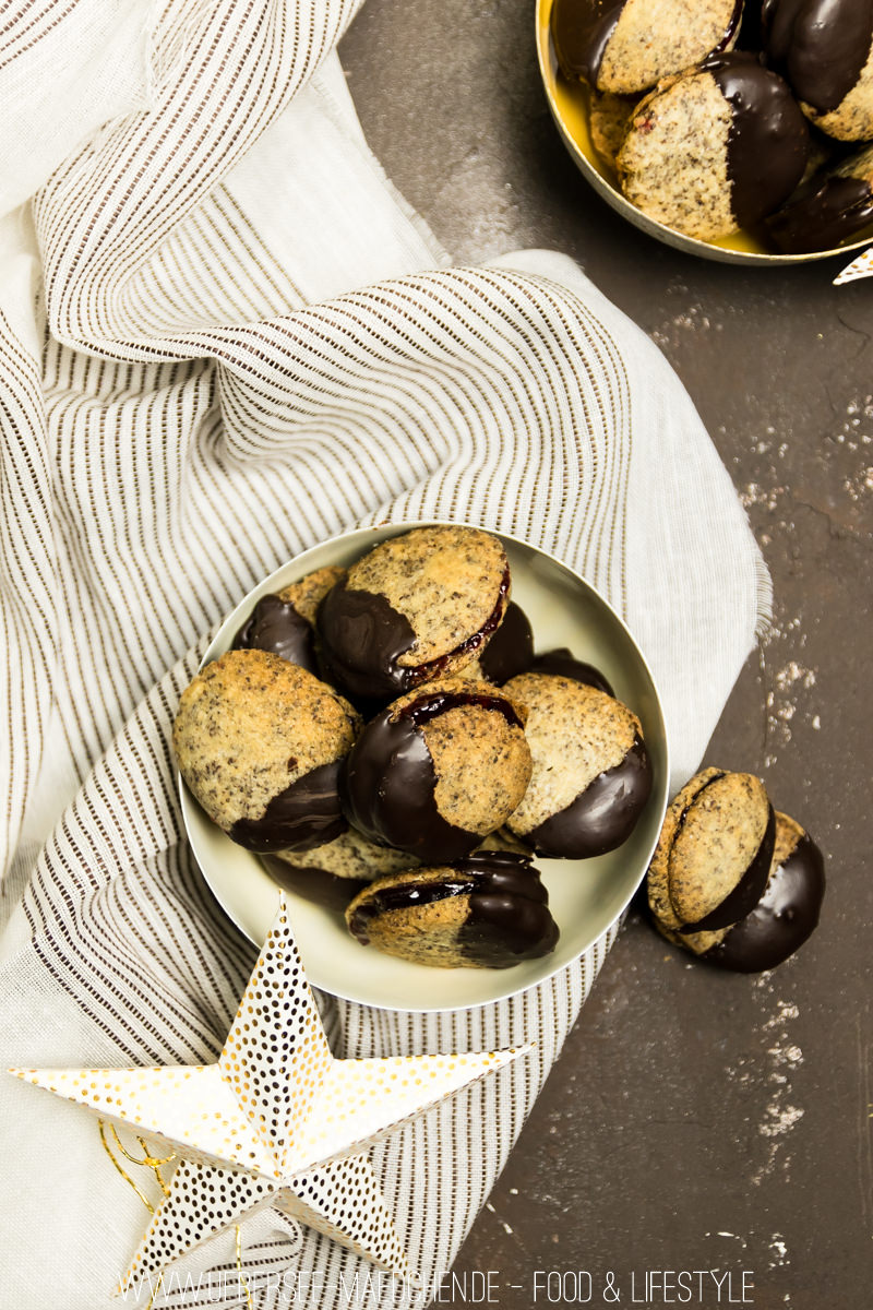 Gefüllte Mohnplätzchen mit Schokolade Doppeldecker Plätzchen Rezept von ÜberSee-Mädchen Foodblog Bodensee Überlingen