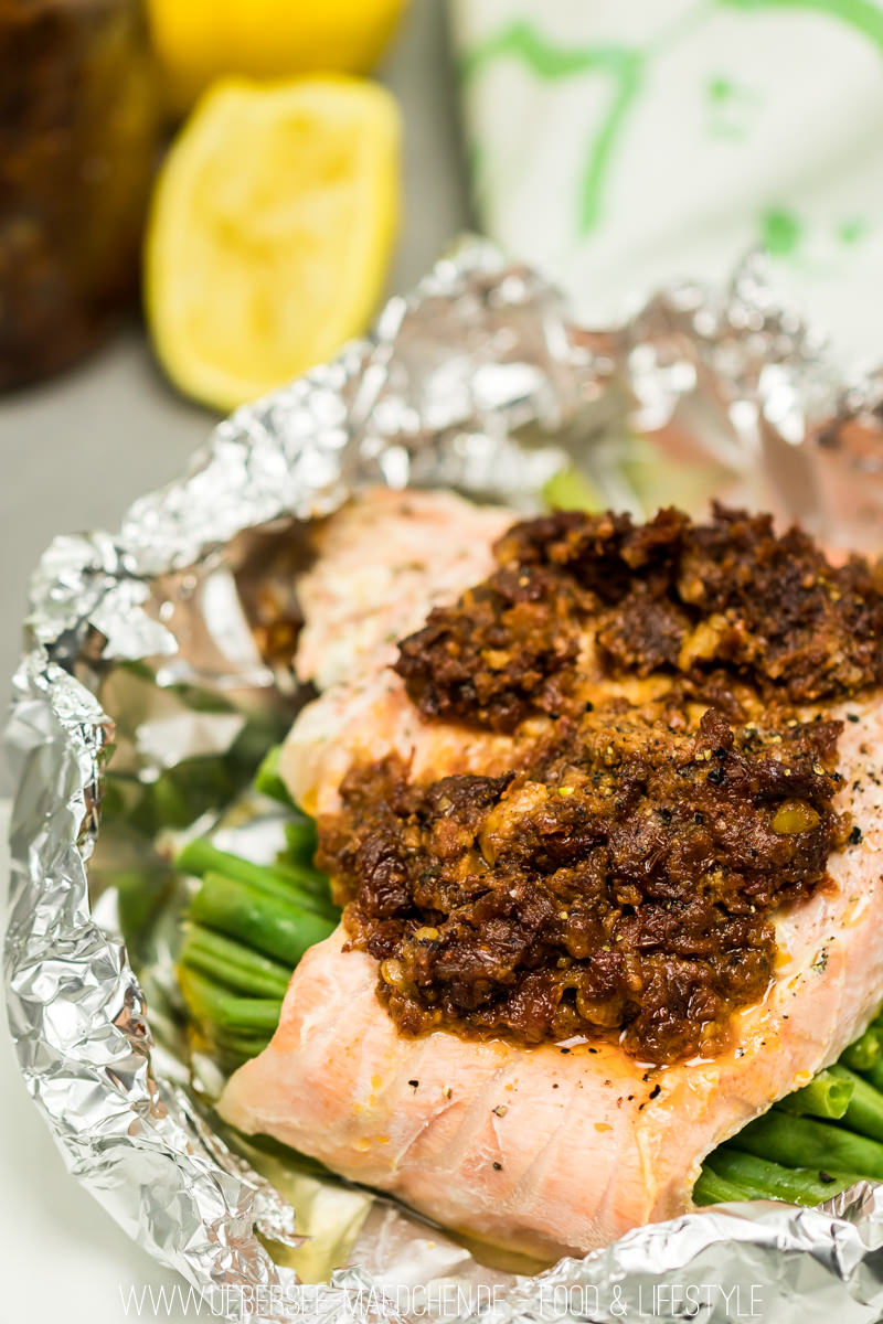 Lachspäckchen mit Pesto und Bohnen nach Jamie Oliver aus dem Ofen Rezept von ÜberSee-Mädchen Foodblog vom Bodensee Überlingen