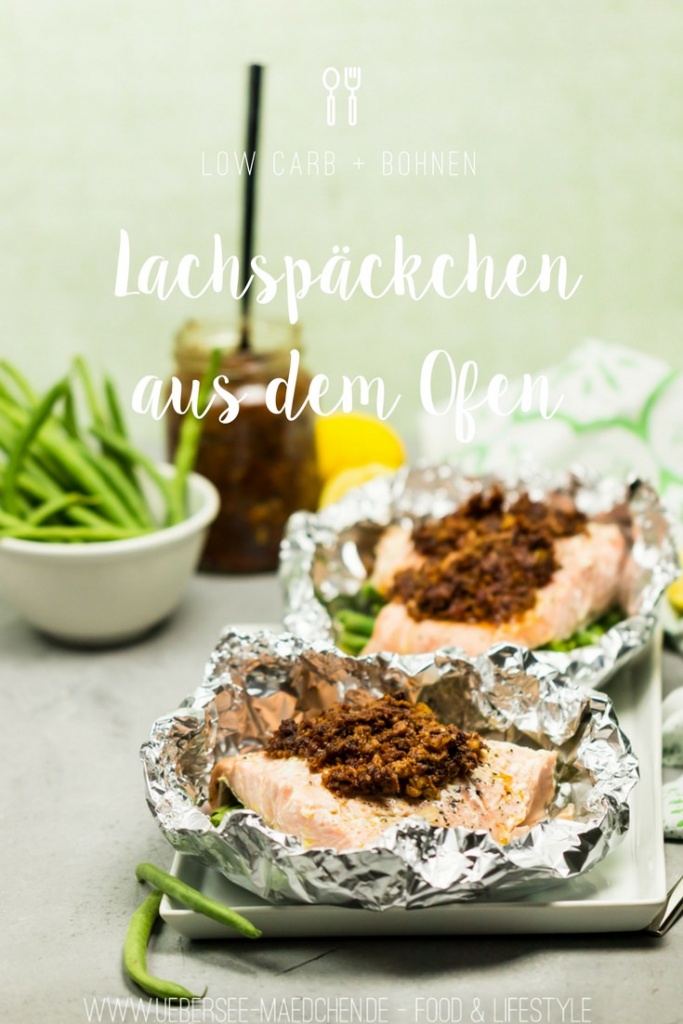 Lachspäckchen mit Bohnen und Pesto aus dem Ofen ÜberSeeMädchen