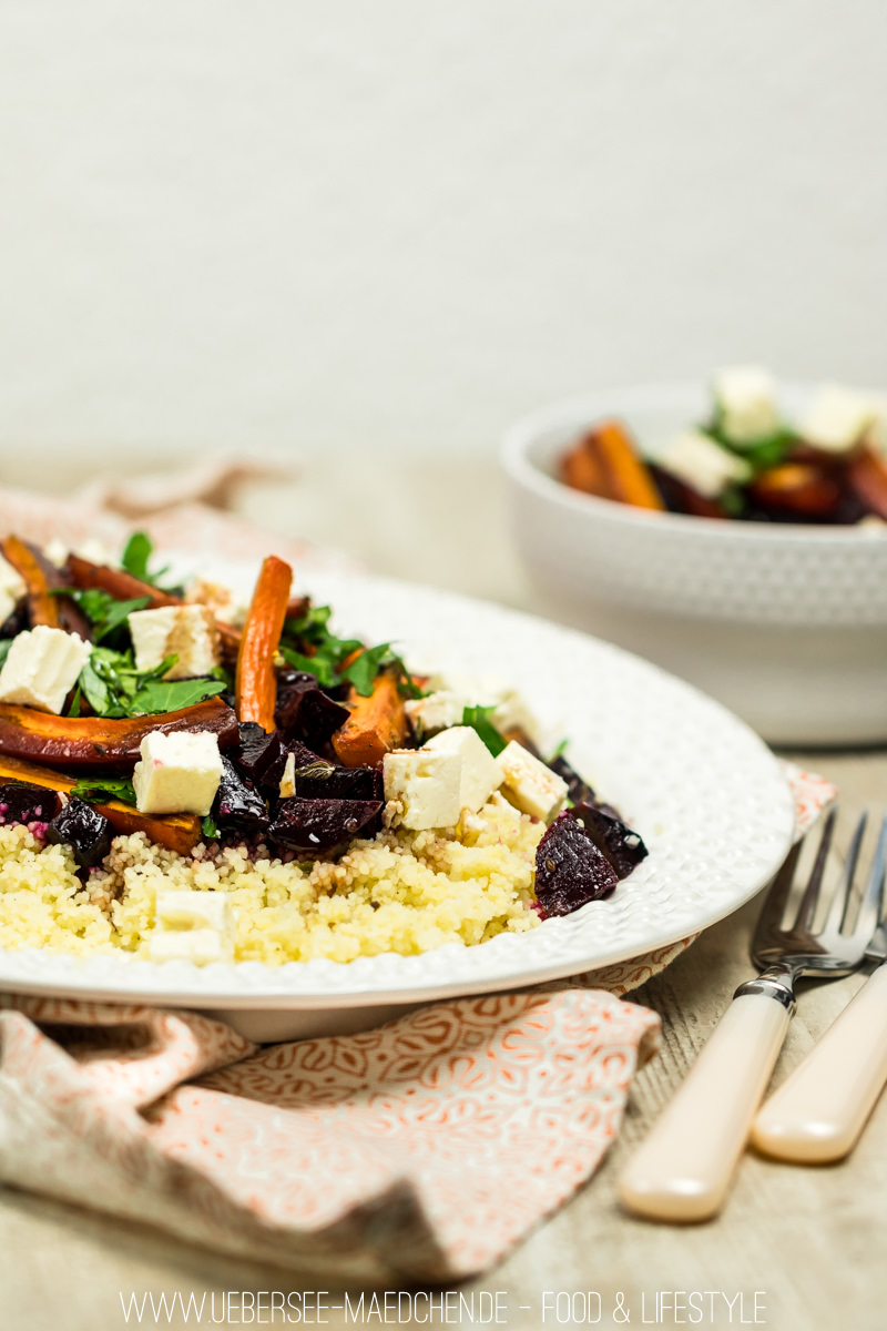  Couscous mit Roter Beete, Karotten, Feta und Petersilie einfaches Ofengericht Rezept von ÜberSee-Mädchen Foodblog vom Bodensee Überlingen