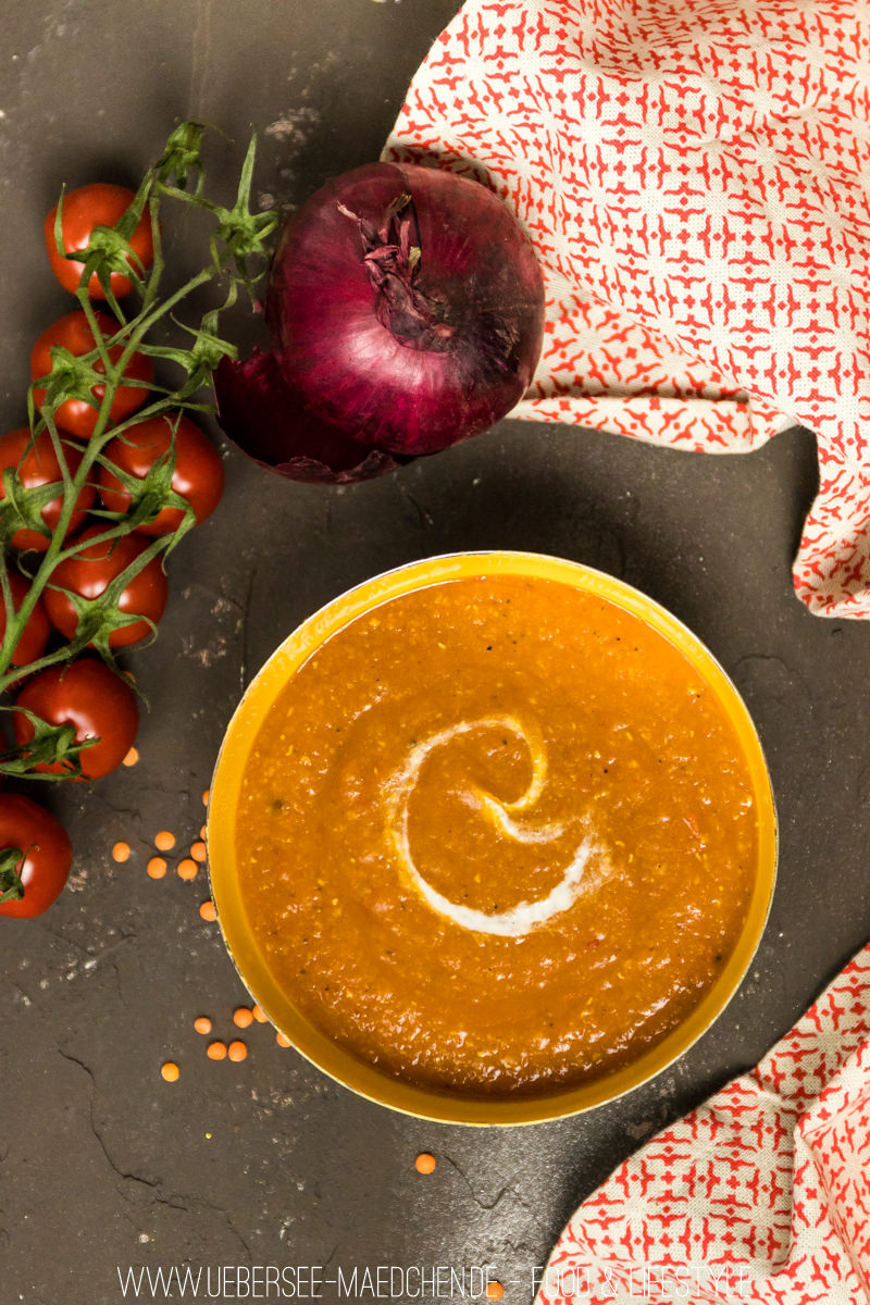 Türkische Linsensuppe mit Möhre Karotte und roten Linsen einfach vegetarisch Suppe kochen Rezept von ÜberSee-Mädchen Foodblog vom Bodensee Überlingen