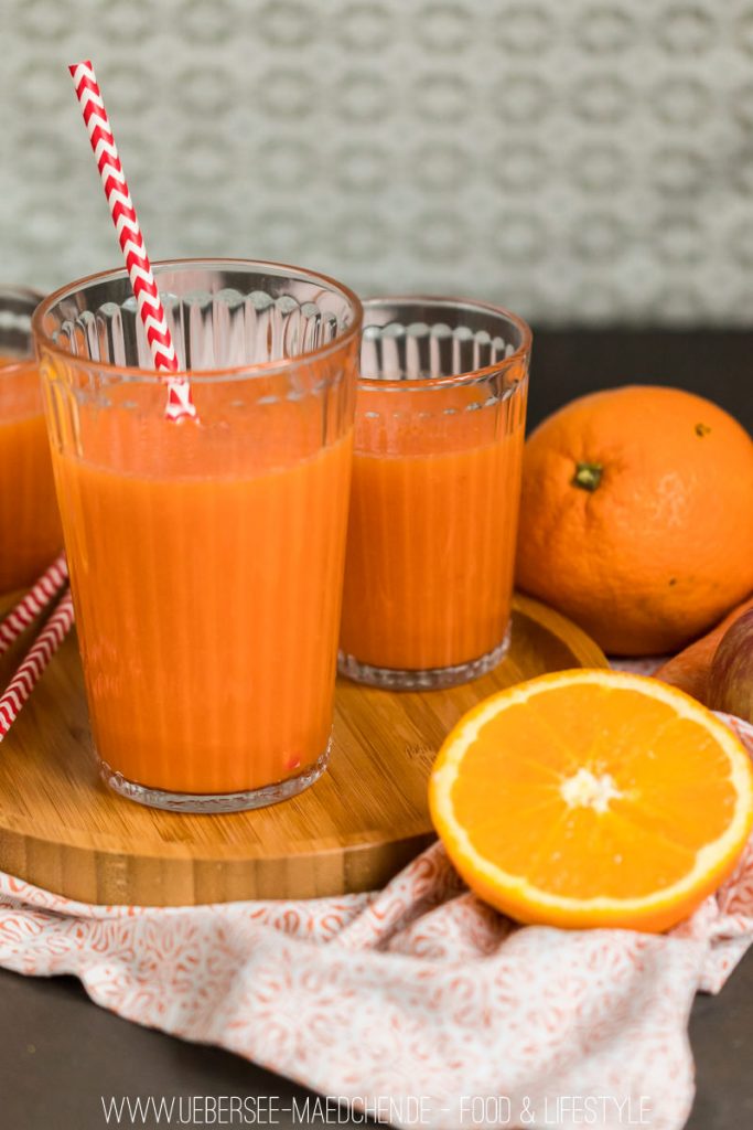 ACE-Smoothie mit Karotten, Apfel und Orangen - ÜberSee-Mädchen ACE-Smoothie mit Karotten, Apfel und Orangen - ÜberSee-Mädchen