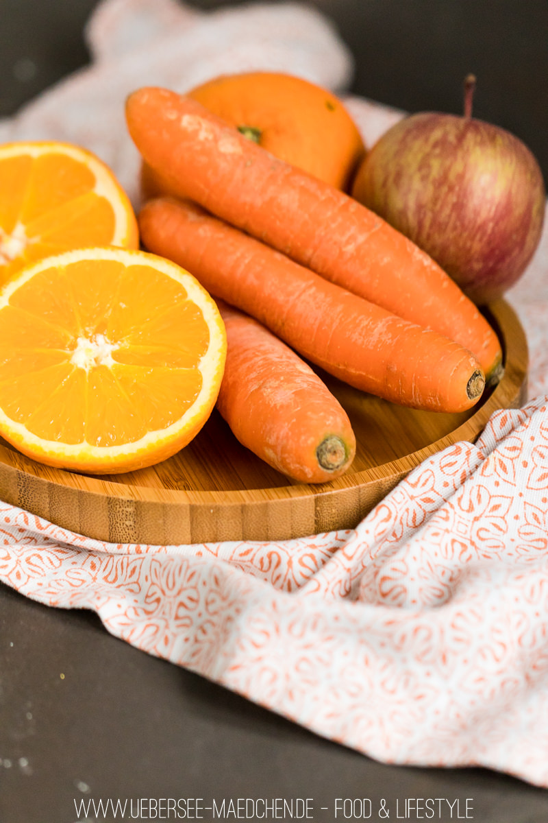 ACE-Smoothie zubereiten mit Möhre Karotte Orange und Apfel gesundes flüssiges Frühstück mit Gemüse Rezept von ÜberSee-Mädchen Foodblog vom Bodensee Überlingen