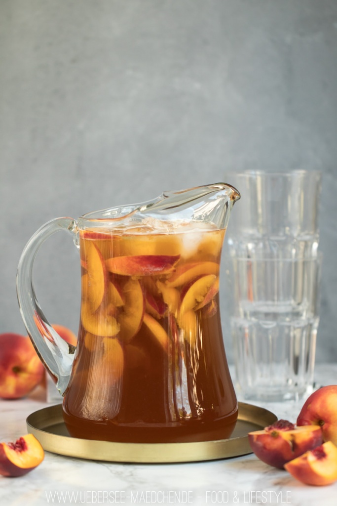 Nektarinen-Eistee das Sommergetränk selbst machen - ÜberSee-Mädchen