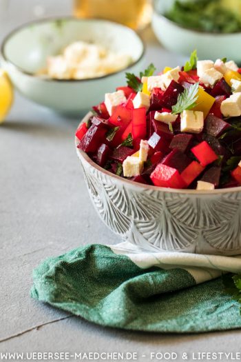 Salat mit roter Bete aus dem Ofen, Feta und Petersilie Rezept vom ÜberSee-Mädchen