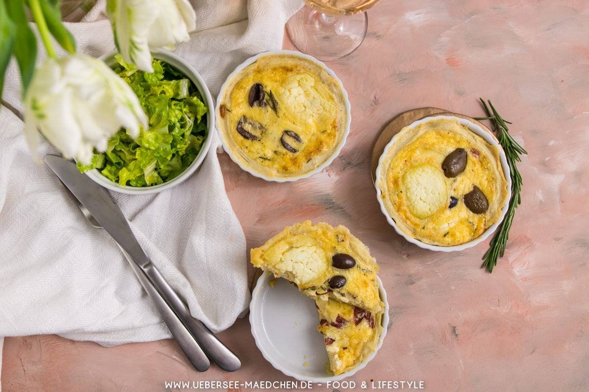 Drei Tartelettes mit Ziegenkäse mit Salat Rezept von ÜberSee-Mädchen Foodblog vom Bodensee