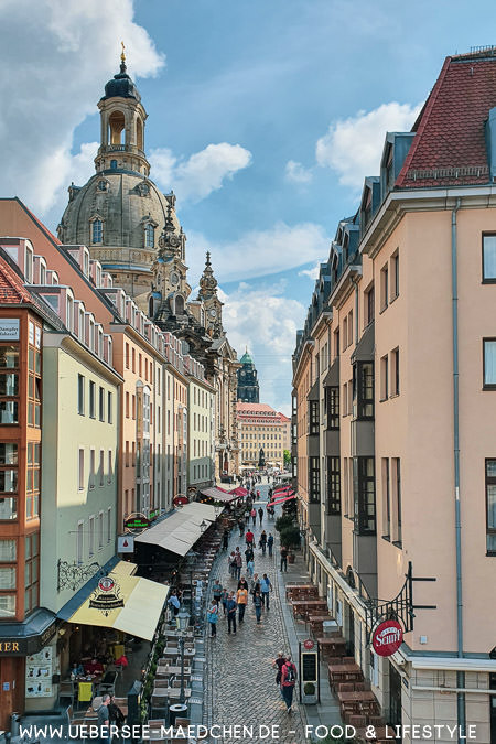 Blick vom Brühlschen Garten auf die Frauenkirche in Dresden Guide von ÜberSee-Mädchen