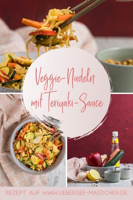 Asia-Nudeln mit viel Gemüse Soja-Ei und Geschmack dank Teriyaki-Sauce selbst machen Rezept von ÜberSee-Mädchen Foodblog vom Bodensee