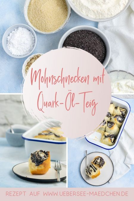 Mohnschnecken als Kuchen mit Quark-Öl-Teig sind einfach selbst gebacken Rezept von ÜberSee-Mädchen Foodblog vom Bodensee Konstanz