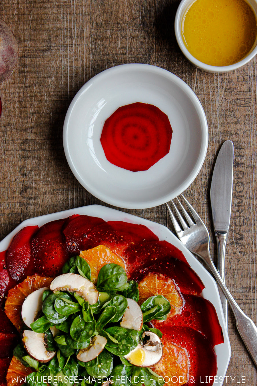 Rote-Bete-Carpaccio mit Orangen-Salat - ÜberSee-Mädchen