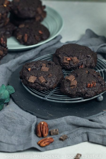 Brownie-Cookies mit Schokolade Pekannüssen Rezept