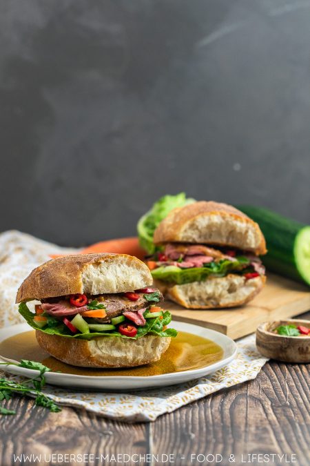 Perfekt zum Feierabend: Asia-Sandwich mit Roastbeef 