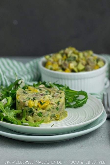 Thunfisch-Tatar mit Birne und Paprika Rezept für feine Vorspeise von ÜberSee-Mädchen Foodblog vom Bodensee