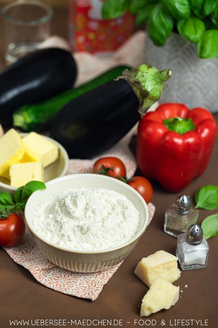 Zutaten für mediterrane Ofengemüse-Tarte