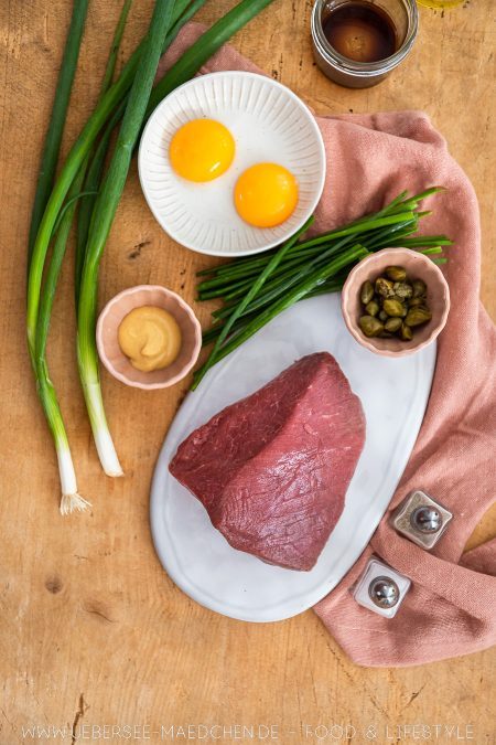 Zutaten für Steak tatar mit Rindfleisch