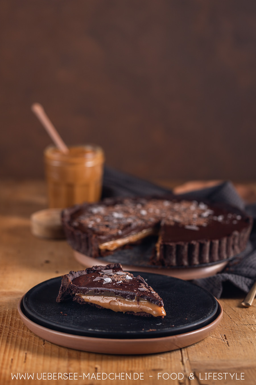 Unwiderstehliche Schokotarte mit Karamell und Ganache