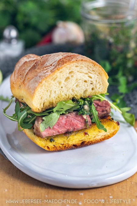 Steak-Sandwich mit Chimichurri Rezept von ÜberSee-Mädchen Foodblog vom Bodensee