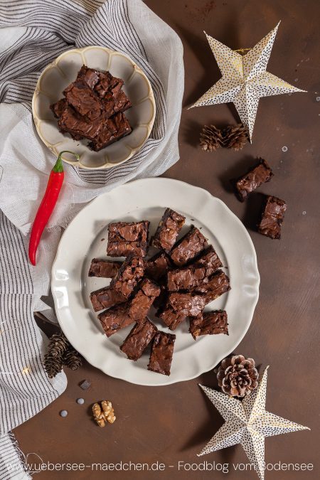 Brownie-Plätzchen mit Chili Rezept ohne Ausstechen
