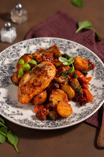 Hähnchen Toskana mit Kartoffeln aus dem Ofen Rezept von ÜberSee-Mädchen Foodblog vom Bodensee