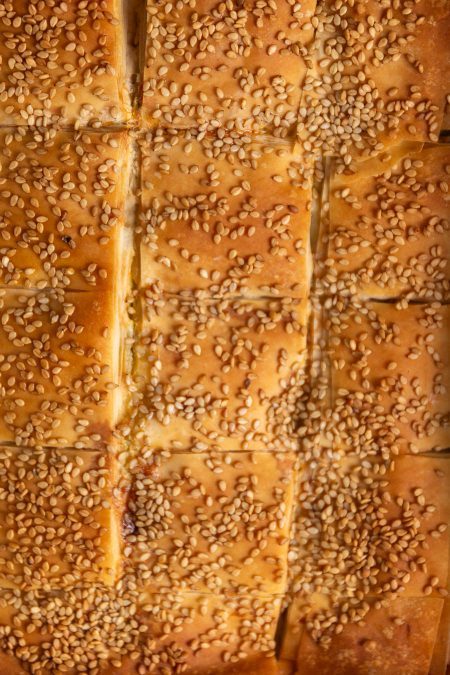 Filoteig-Auflauf mit Zucchini Feta griechisch Kolokithopita