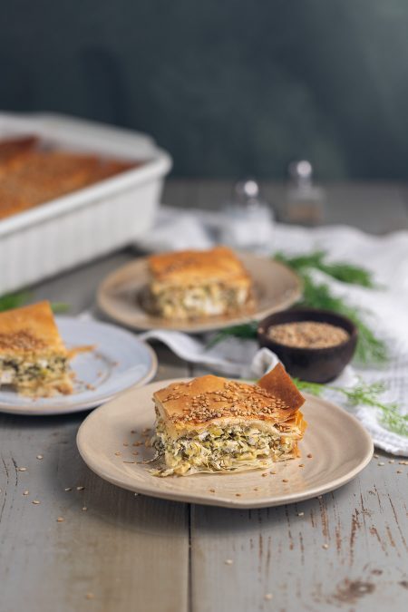 Zucchini-Feta-Auflauf mit Filoteig Kolokithopita Rezept