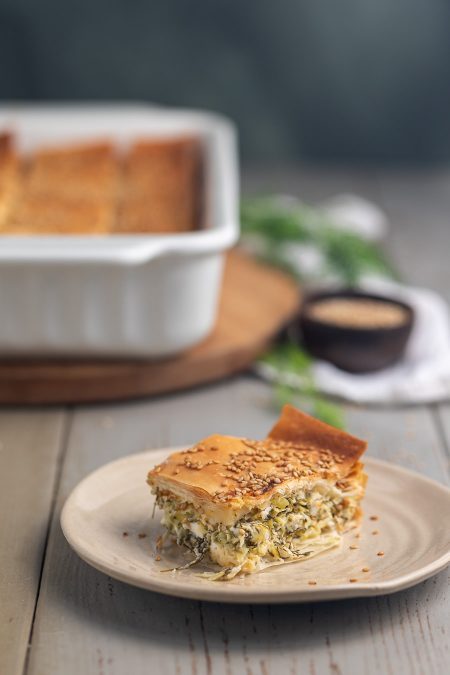 Zucchini-Feta-Auflauf mit Filoteig Kolokithopita Rezept 
