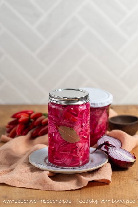 Rezept für eingelegte rote Zwiebeln selbstgemacht