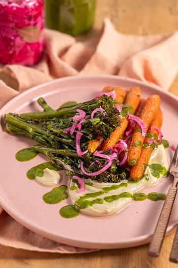 Ofengemüse auf Sesamcreme Tahin nach Samin Nosrat Rezept von ÜberSee-Mädchen Foodblog vom Bodensee