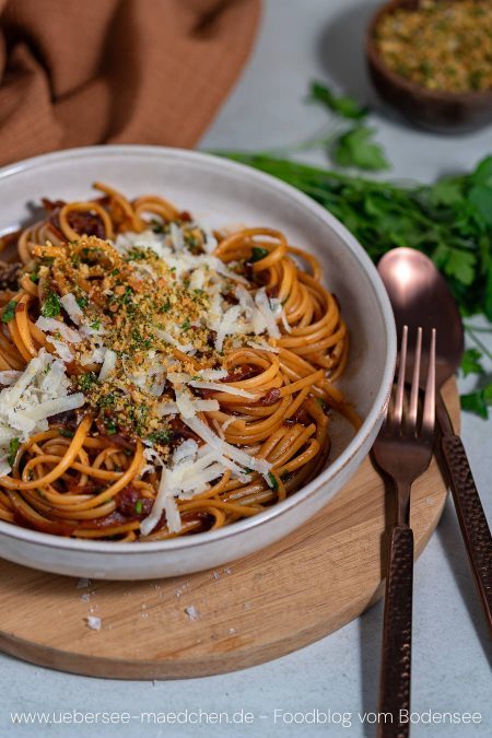 Zwiebelpasta mit karamellisierten Zwiebeln Rezept von ÜberSee-Mädchen Foodblog vom Bodensee