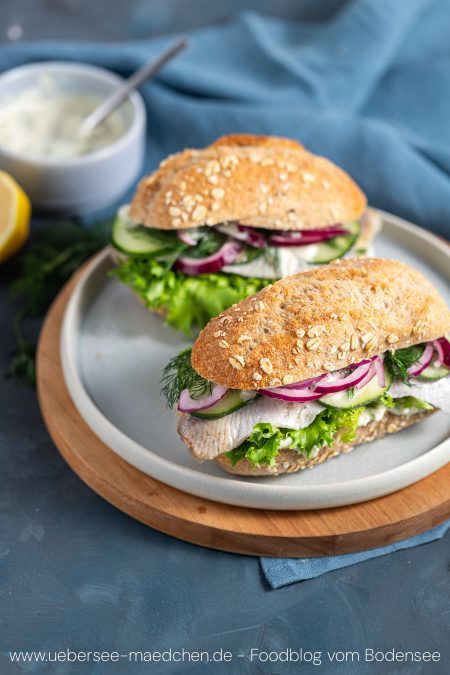 Matjes-Brötchen Rezept selber gemacht mit Remoulade Rezept von ÜberSee-Mädchen Foodblog vom Bodensee