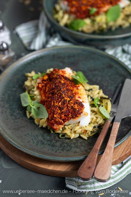 Kabeljau mit Nduja-Kruste Rezept aus Flavour Heroes von ÜberSee-Mädchen Foodblog vom Bodensee