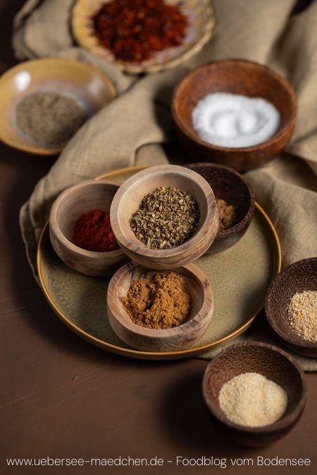Zutaten für selbstgemachte Gewürzmischung Tacos