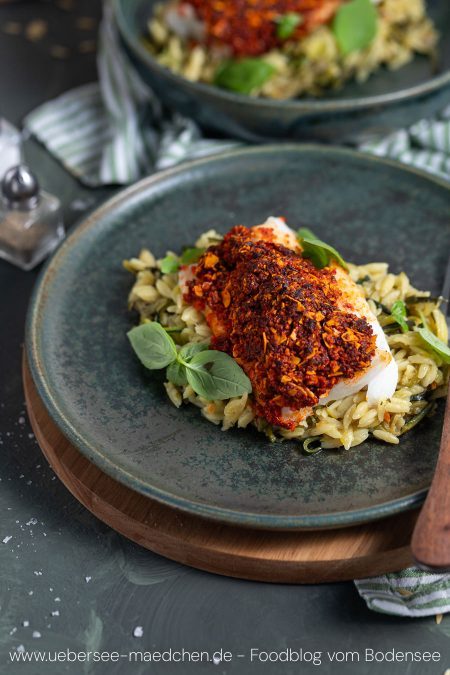 Kabeljau mit Nduja-Kruste Rezept