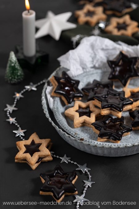 Zimtplätzchen mit Zwetschgenmus Pflaumenmus Rezept für Winter Weihnachten